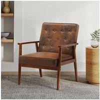 Modern Style Wood Frame Upholstered Lounge Chair