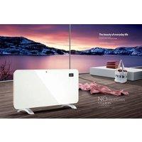 ENER-J Smart Wall Heater Tempered Glass Voice Controlled White 2000W 240V