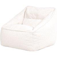 icon Natalia Borg Adults Bean Bag Armchair, Ready Filled Large Beanbag Natural Beige in Off-White