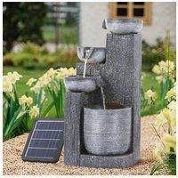 Outdoor Solar-Powered Water Fountain Rockery Decor