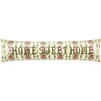 Furn . Feeoni Home Sweet Home Velvet Draught Excluder in Green