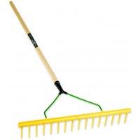 Pegdev Landscaping Rake Heavy Duty & Lightweight 16 Tooth in Yellow | Size: 2kg