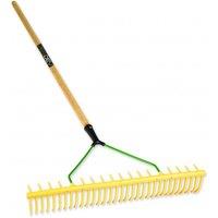 Pegdev Landscaping Rake Heavy Duty & Lightweight 32 Tooth in Yellow | Size: 2kg