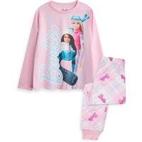 Barbie Girl's Long Sleeve Long Leg Pyjama Set | Pink | Official Merch | Size: 3-4 Years