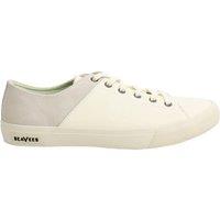 Seavees Men's Monterey Lace-Up White Suede Leather Shoes | Size: 9