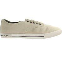 Seavees Men's Hermosa Natural Vintage Lace-Up Beige Synthetic Plimsolls | Size: 9