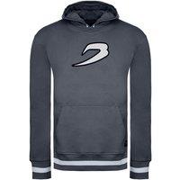 BoxRaw Men's Teddy Atlas Long Sleeve Charcoal Pullover Hoodie in Grey | Size: Medium