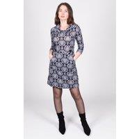 SOLO Women's Paisley Button Dress in Navy | Size: 10