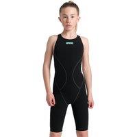 Arena Women's Powerskin Impulso Open Back - Black/Teal in Black | Size: 26R