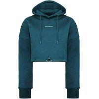 Teal Pullover Johnson Cropped Hoodie