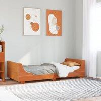Berkfield Home Bed Frame without Mattress Wax Brown 100x200 cm Solid Wood Pine