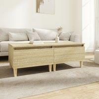Berkfield Home Side Tables 2 pcs Sonoma Oak 50x46x35 cm Engineered Wood in Brown | Size: 50 x 46 x 35 cm