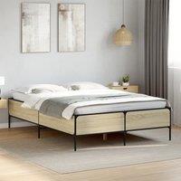 Berkfield Home Bed Frame without Mattress Sonoma Oak 160x200 cm in Brown