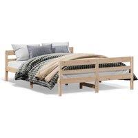 Bed Frame without Mattress 120x200 cm Solid Wood Pine