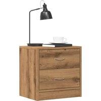 Berkfield Home Bedside Cabinets 2 pcs Artisian Oak 40x30x40 cm Engineered Wood in Brown | Size: 40 x 30 x 40 cm