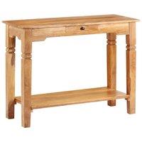 Berkfield Home Console Table 100x40x76 cm Solid Acacia Wood in Brown | Size: 100 x 40 x 76 cm