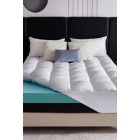 Ezysleep 10cm Memory Foam Combination Topper in White | Size: Small Double