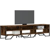 Berkfield Home TV Cabinet Smoked Oak 180x34x41 cm Engineered Wood in Brown | Size: 180 x 34 x 41 cm