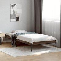 Berkfield Home Bed Frame without Mattress Brown Oak 90x200 cm