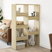 Berkfield Home Room Divider Sonoma Oak 100x33x155.5 cm Engineered Wood in Brown