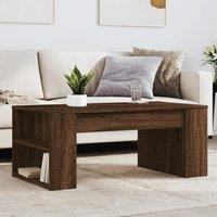 Coffee Table Brown Oak 102x55x42 cm Engineered Wood