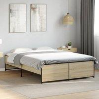 Berkfield Home Bed Frame without Mattress Sonoma Oak 140x190 cm in Brown