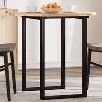 Berkfield Home Table Top Round 80x2 cm Solid Wood Acacia in Brown | Size: 80x2 cm