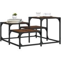 Berkfield Home Coffee Table Brown Oak 68x68x40 cm Engineered Wood | Size: 68 x 68 x 40 cm