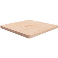 Berkfield Home Square Table Top 70x70x4 cm Untreated Solid Wood Oak in Brown | Size: 70 x 70 x 4 cm