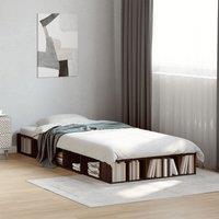Berkfield Home Bed Frame without Mattress Brown Oak 90x190 cm Single