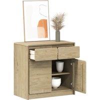 Berkfield Home Sideboard SAUDA Oak 80x43x75.5 cm Solid Wood Pine in Brown