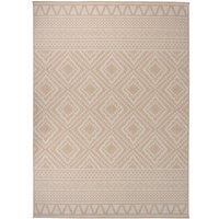 Berkfield Home Outdoor Flatweave Rug 200x280 cm Brown Stripes | Size: Medium