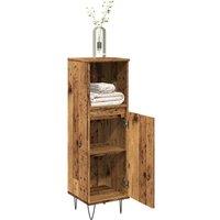 Berkfield Home Bathroom Cabinet Old Wood 30x30x100 cm Engineered Wood in Brown | Size: 30 x 30 x 100 cm