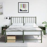 Berkfield Home Bedside Cabinets 2 pcs Olive Green 34.5x39x44 cm Steel