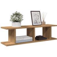 Berkfield Home Wall Shelves 2 pcs Artisan Oak 75x18x20 cm Engineered Wood in Brown | Size: 75 x 18 x 20 cm