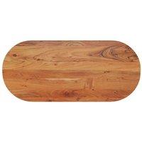 Table Top 110x50x2.5 cm Oval Solid Wood Acacia