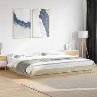 Berkfield Home Bed Frame without Mattress Sonoma Oak 180x200 cm Super King in Brown