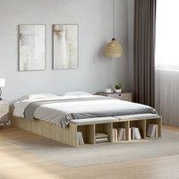 Bed Frame without Mattress Sonoma Oak 120x200 cm