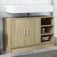 Berkfield Home Sink Cabinet Sonoma Oak 90x29x55 cm Engineered Wood in Brown | Size: 90 x 29 x 55 cm