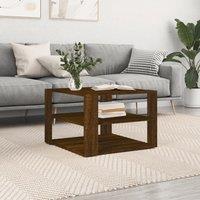 Berkfield Home Coffee Table Brown Oak 59.5x59.5x40 cm Engineered Wood