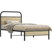 Berkfield Home Bed Frame without Mattress 80x200 cm Sonoma Oak Engineered Wood in Brown