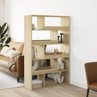 Berkfield Home Room Divider Sonoma Oak 100x33x156.5 cm Engineered Wood in Brown