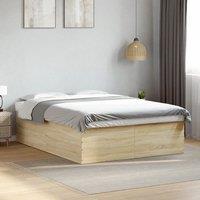 Bed Frame without Mattress Sonoma Oak 150x200 cm King Size