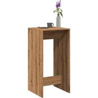 Berkfield Home Bar Table Artisan Oak 51x50x103.5 cm Engineered Wood in Brown