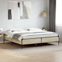 Berkfield Home Bed Frame without Mattress Sonoma Oak 180x200 cm Super King in Brown