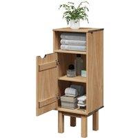 Berkfield Home Bathroom Cabinet OTTA 35x30x90 cm Solid Wood Pine in Brown | Size: 35 x 30 x 90 cm