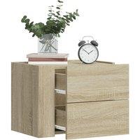 Berkfield Home Wall-mounted Bedside Cabinets 2 pcs Sonoma Oak 45x30x35 cm in Brown | Size: 45 x 30 x 35 cm