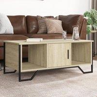 Berkfield Home Coffee Table Sonoma Oak 100x51x40 cm Engineered Wood in Brown | Size: 100 x 51 x 40 cm