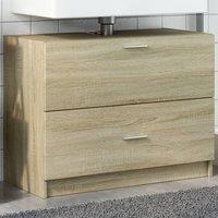 Berkfield Home Sink Cabinet Sonoma Oak 78x37x59 cm Engineered Wood in Brown | Size: 78 x 37 x 59 cm