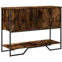 Berkfield Home Console Table Smoked Oak 100x35x74.5 cm Engineered Wood in Brown